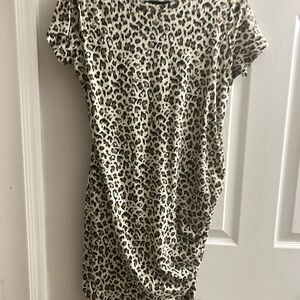 LA MIEL Leopard Print Mini Dress